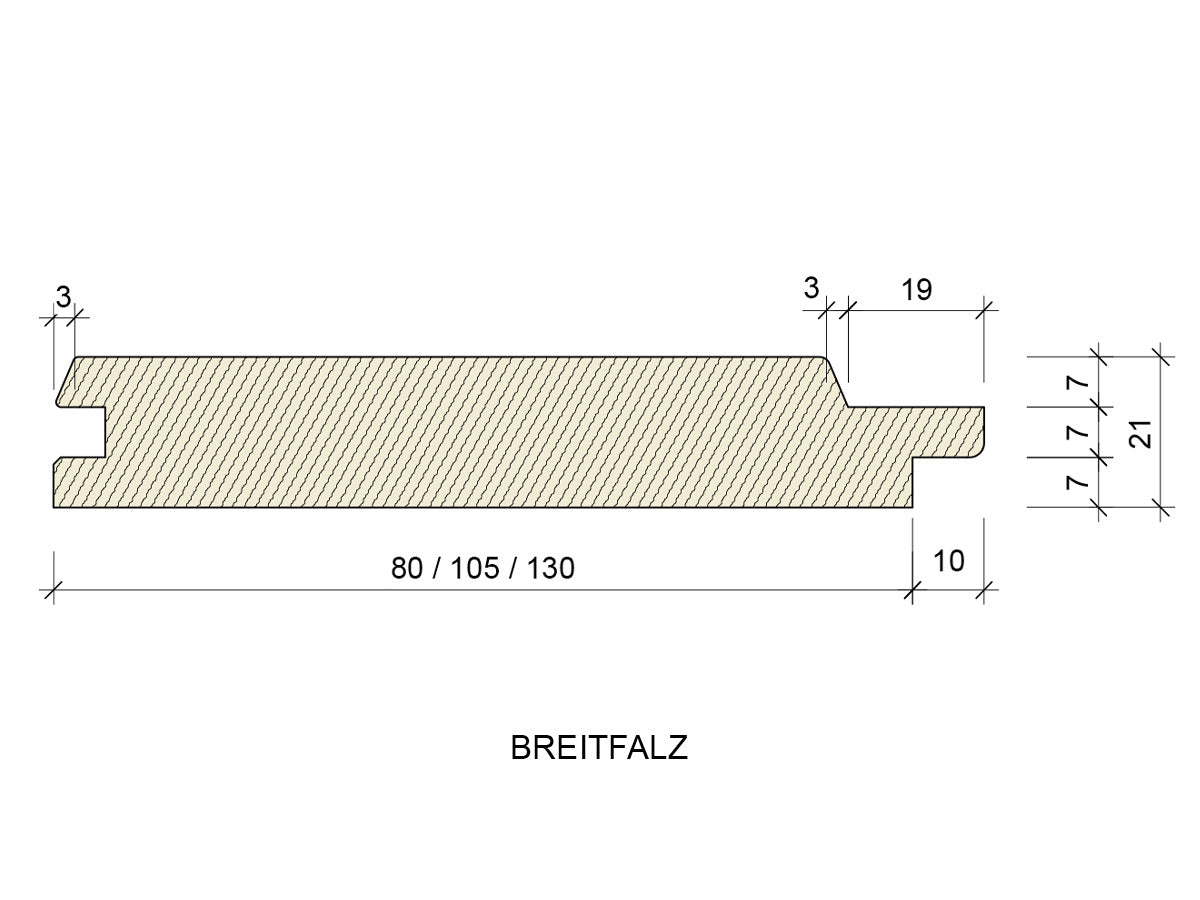 Aussenschalung Breitfalz, A/ N1
