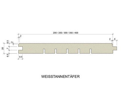 Täfer Weisstanne, UV-Schutz Lichtweiss